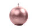 Candle Sphere Metallic Rose Gold 8cm - 1pc
