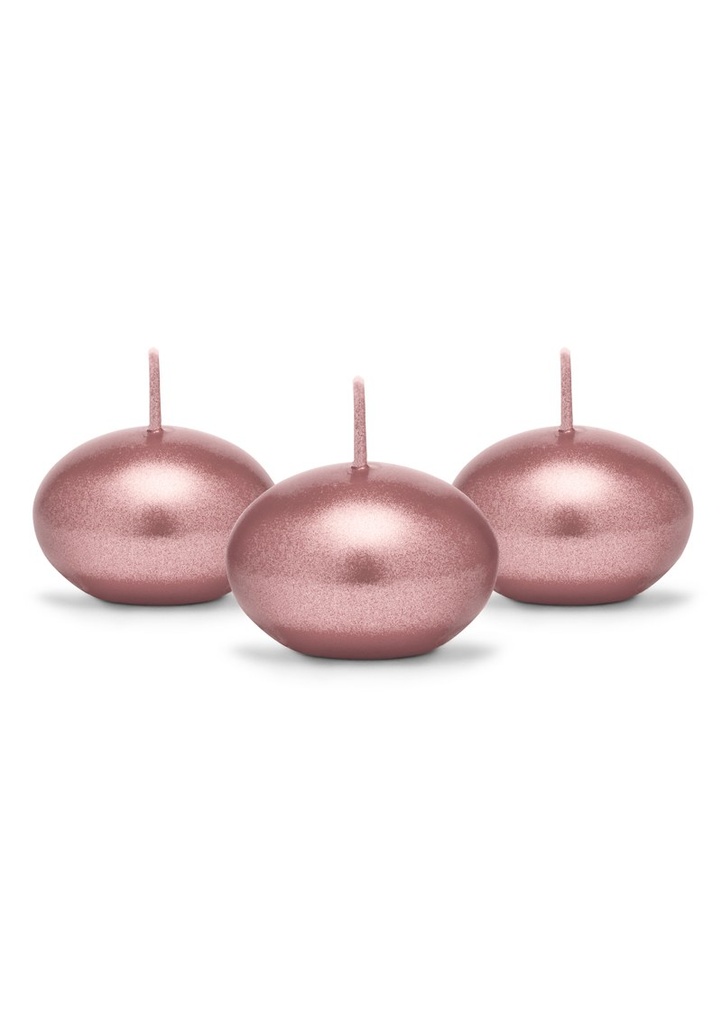 Floating Candle Disc Metallic Rose Gold 4cm - 1pc