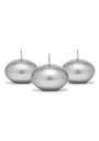 Floating Candle Disc Metallic Silver 4cm - 1pc
