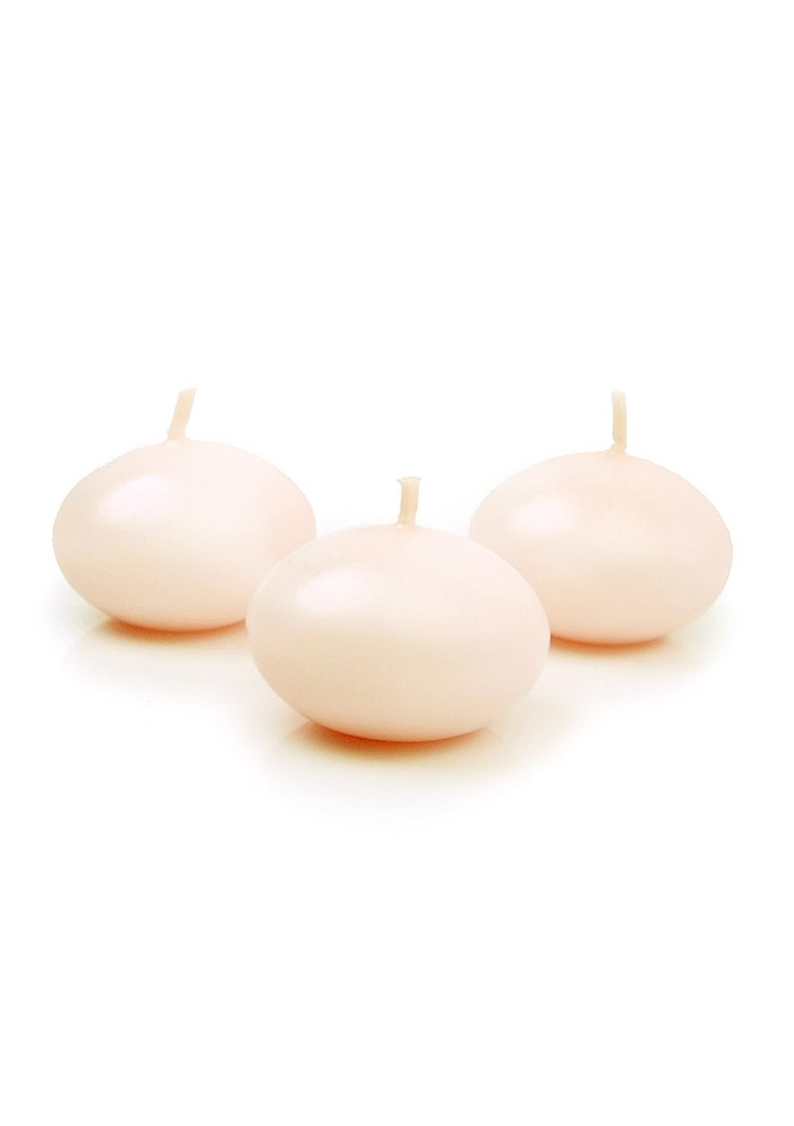 Floating Candle Disc Matt Cream 4cm - 1pc
