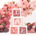 Balloon Boxes Love 30x30cm White (1pkt / 4pc)