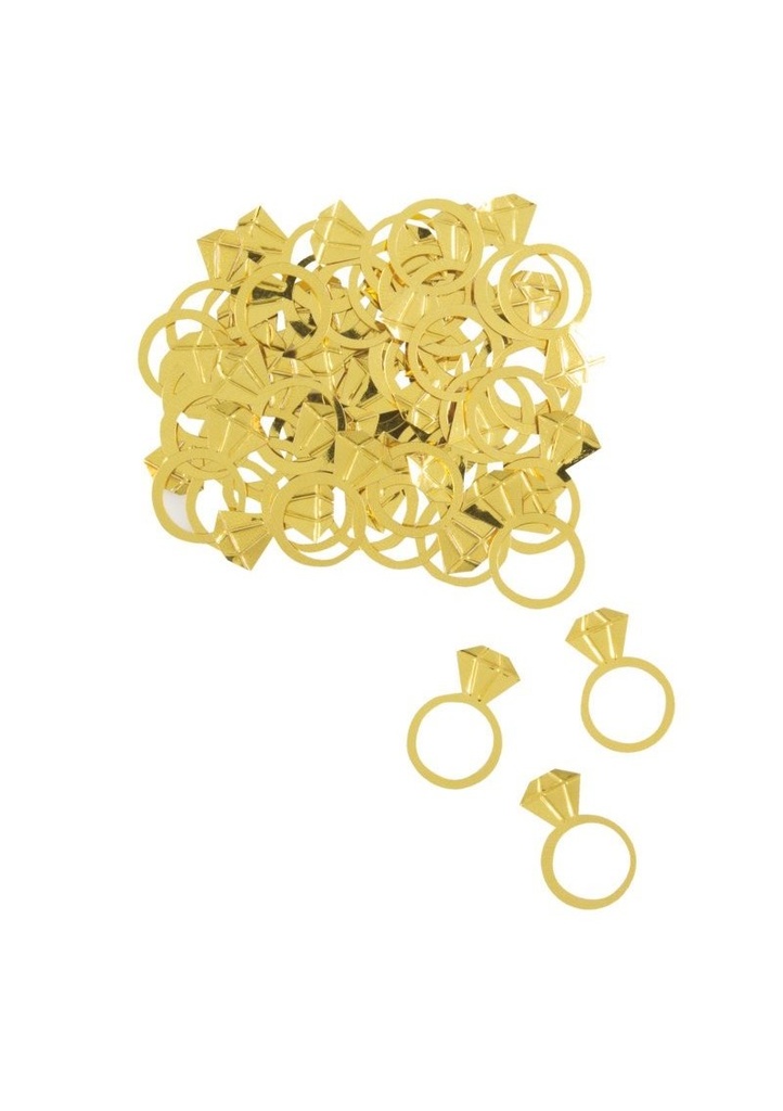 Large Gold Diamond Ring Foil Confetti - 14g