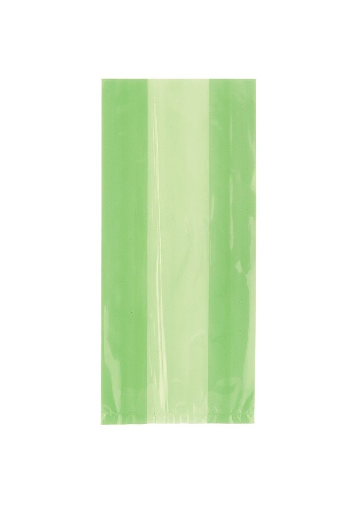 [62034] Lime Green Cellophane Bags (12.7cm x 28cm) - 30pk
