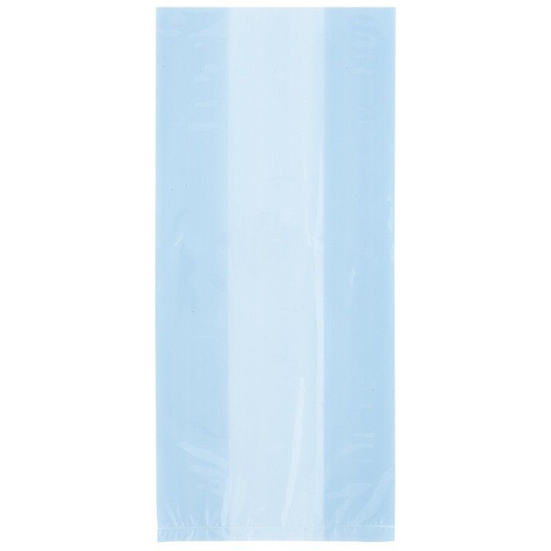[62033] Baby Blue Cellophane Bags (12.7cm x 28cm) - 30pk