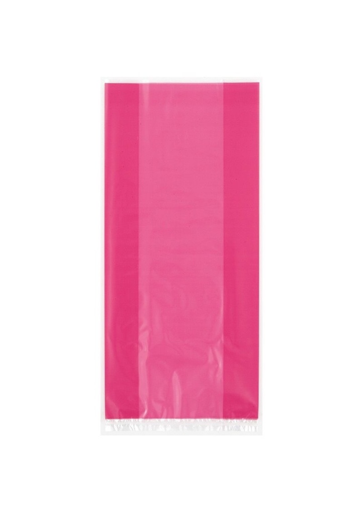 [62024] Hot Pink Cellophane Bags (12.7cm x 28cm) - 30pk