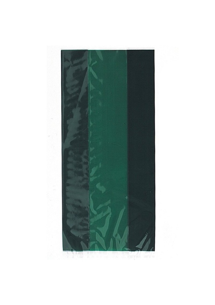 [62011] Forest Green Cellophane Bags (12.7cm x 28cm) - 30pk