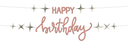 Letter Banner Set Happy Birthday Creme Rose - 1.5m