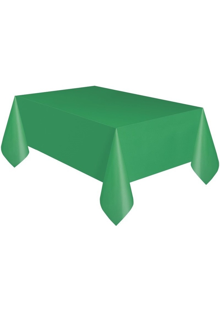 Emerald Green Solid Rectangular Plastic Table Cover - 137 x 274cm