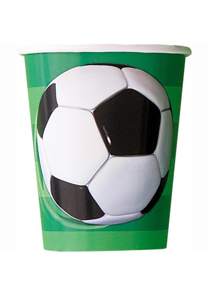 Football 266ml Party Paper Cups  8pk