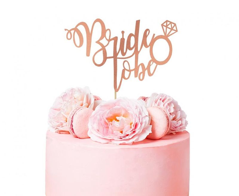Bride To Be Cake Topper - Rose Gold