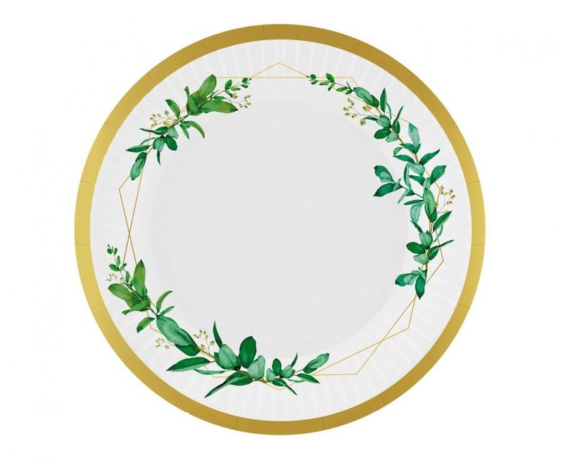 [PW-TCL7] Celebrate (Leaves) Paper Plates 18cm - 6pk