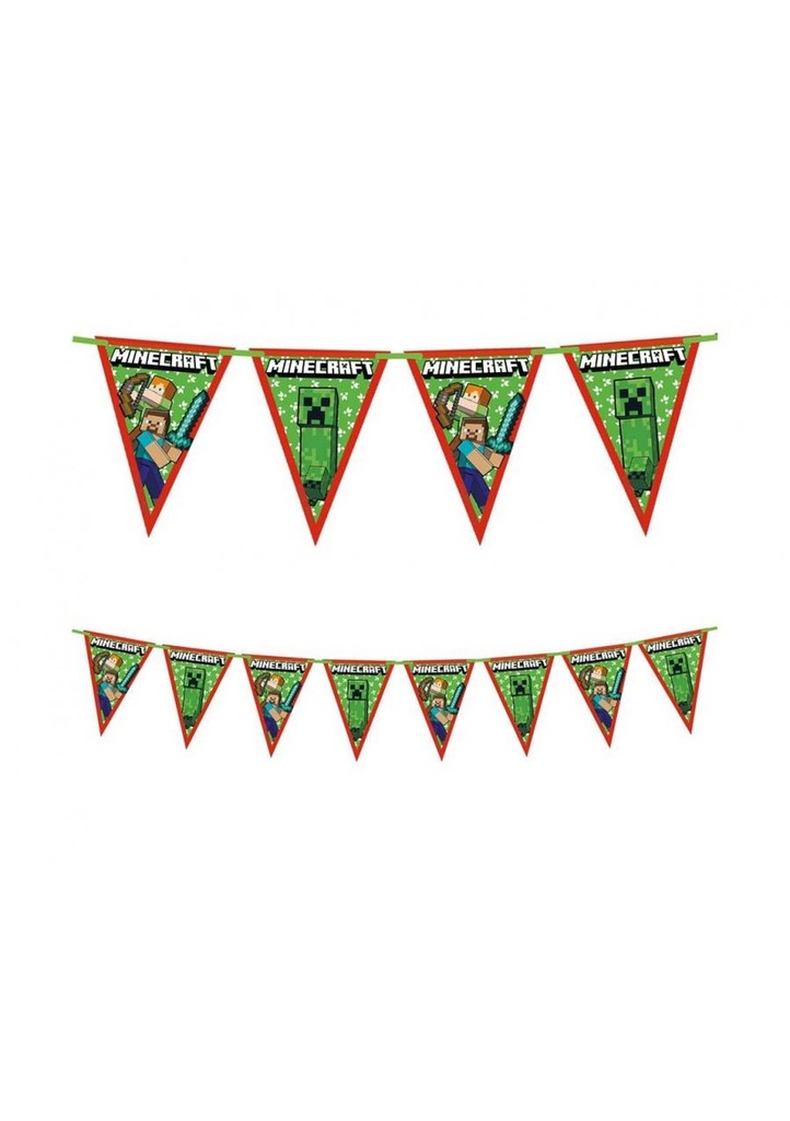 Minecraft Party Flag Banner - 230cm