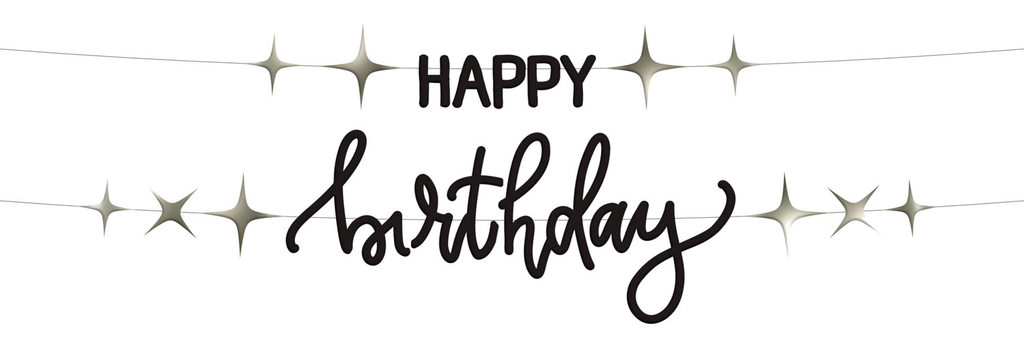Letter Banner Set - Happy Birthday - Creme Noir - 1,5m