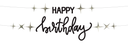 Letter Banner Set - Happy Birthday - Creme Noir - 1,5m