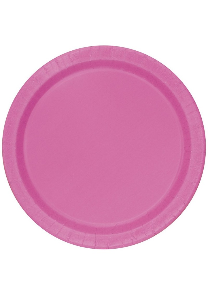 [31434EU] Hot Pink 7 Inch Dessert Plates - 20pk