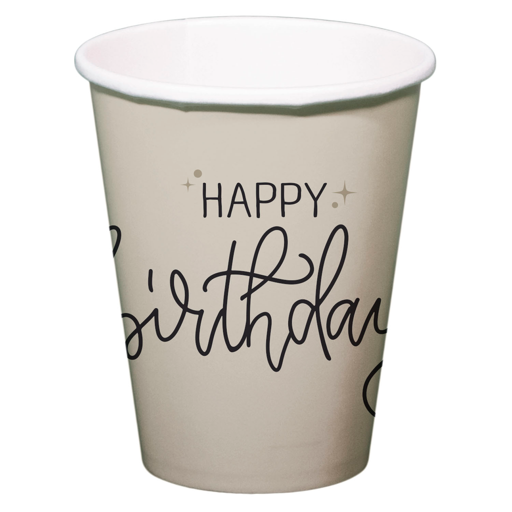 Paper Cups - Creme Noir - 250 ml - 8pcs