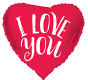 Foil Balloon Heart-shaped I Love You Red - 45cm