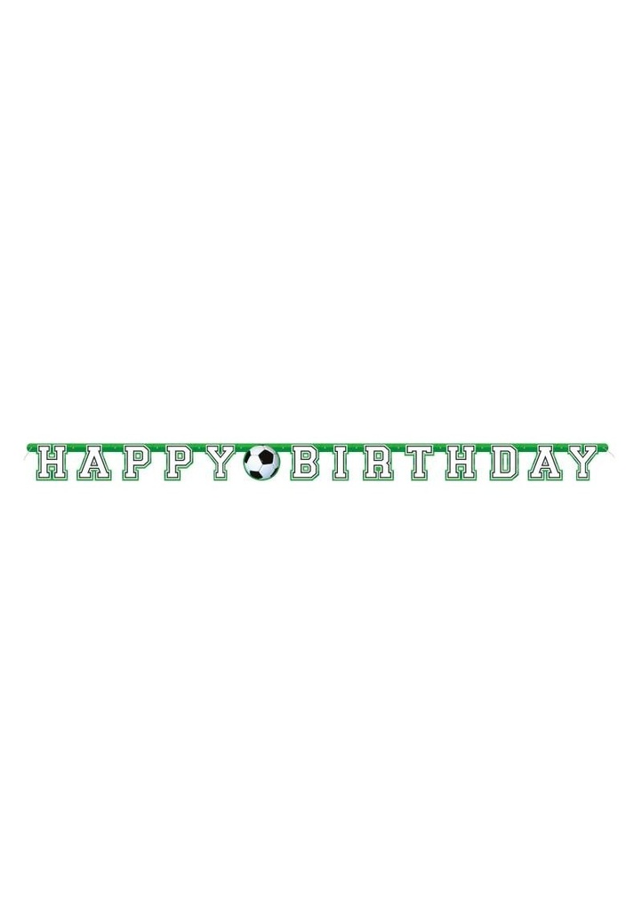 [27284-1] Football Jointed Happy Birthday Banner - 7 ft