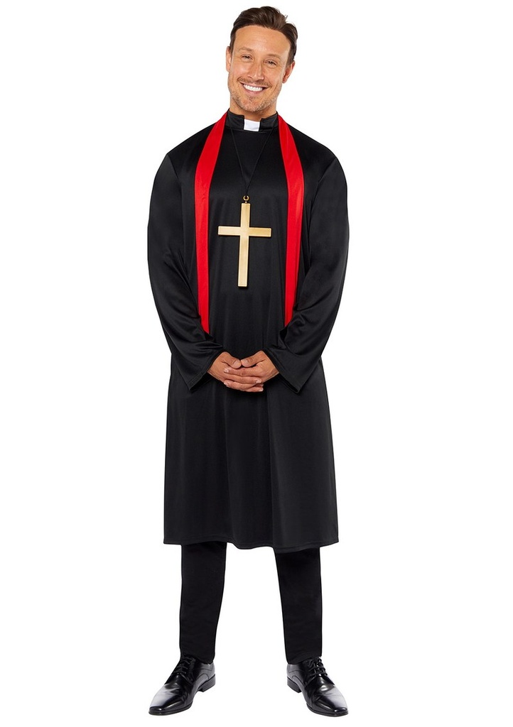 Priest Vicar Costume - Adult Size Medium