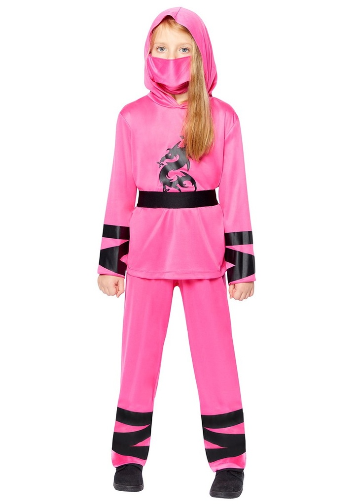 Ninja Warrior Girl Pink Costume - Age 8 to 10 Years