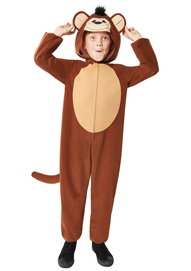 Monkey Onesie Costume - Age 6 to 8 Years