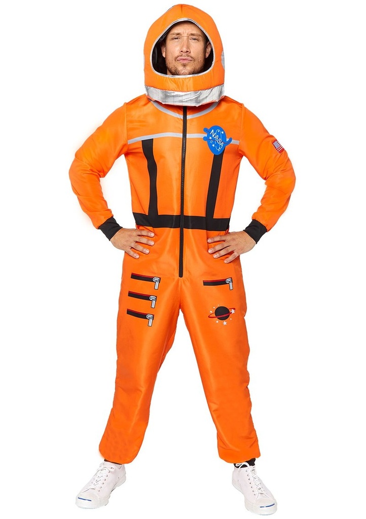 [9908693] Astronaut Space Suit Orange Costume - Adult Size Plus (XXL)