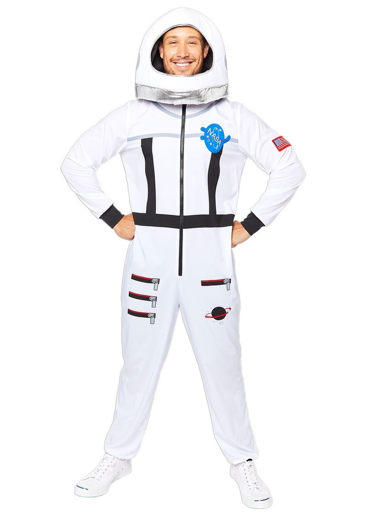 [9908690] Astronaut Space Suit White Costume - Adult Size Plus (XXL)