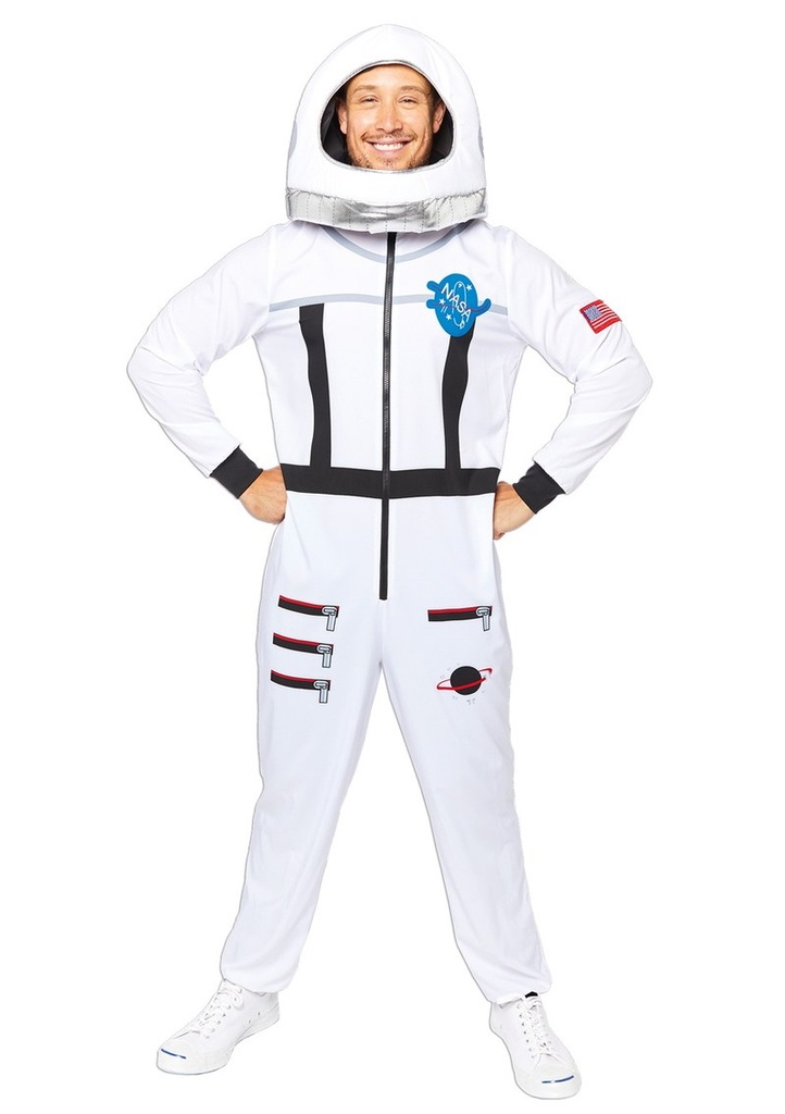 [9908688] Astronaut Space Suit White Costume - Adult Size Standard (M)