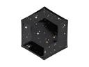 Black & Gold Plates Let's Celebrate, 20cm (1pkt / 6pc)