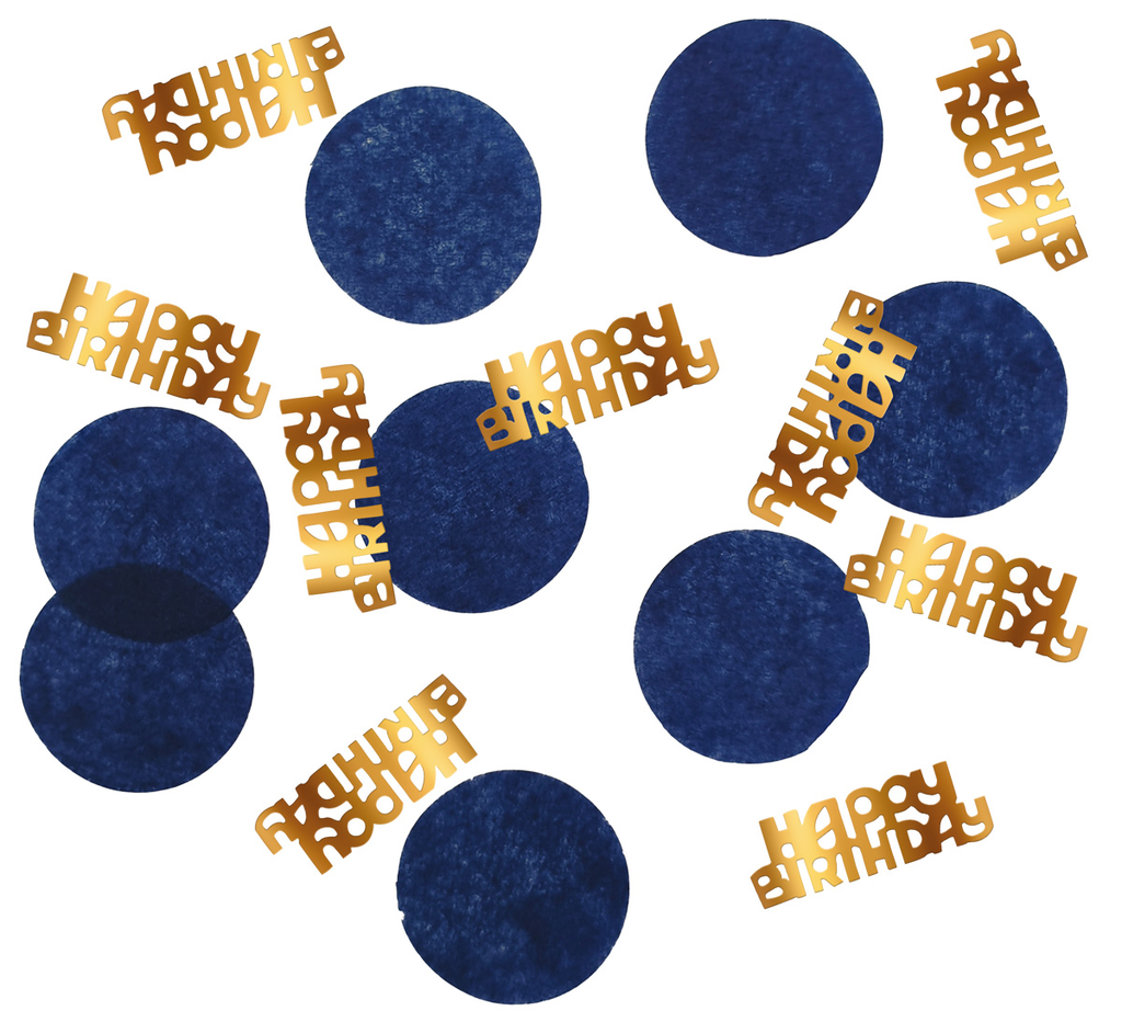 Happy Birthday Confetti Gold & Blue - 25g