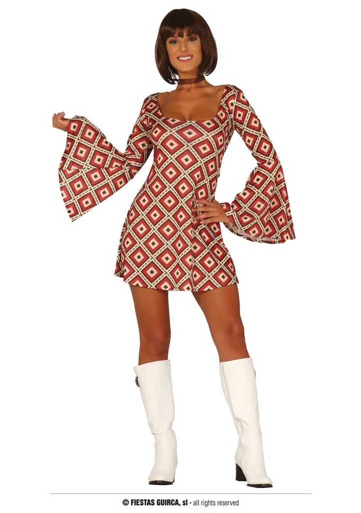 Groovy Boogie Disco Lady - Adult Size Medium (38-40)