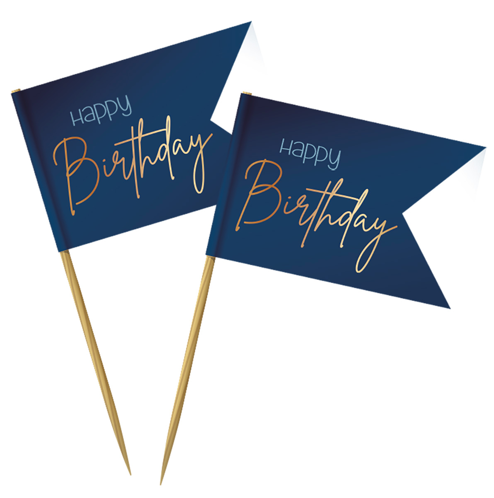 Party Pickers Elegant True Blue 6.5cm - 36pcs