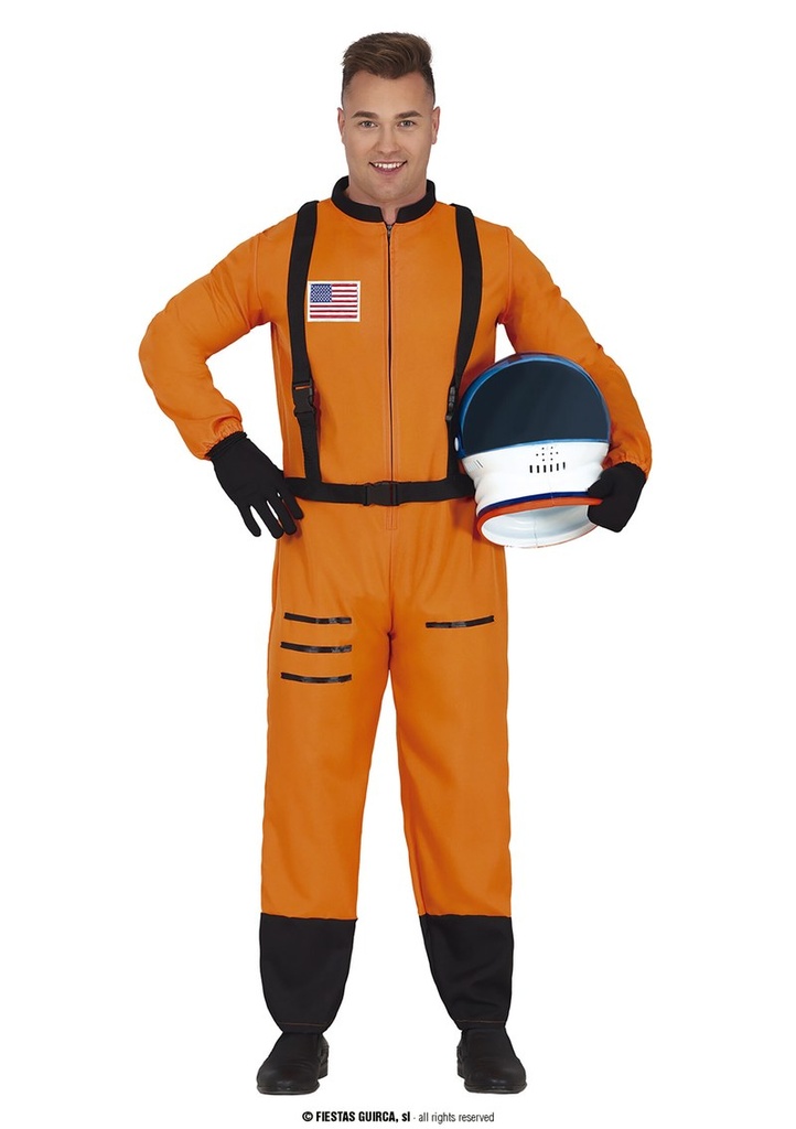 Orange Astronaut Man - Adult Size Medium (48-50)