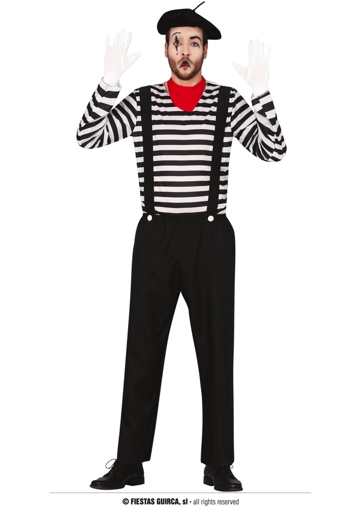 Mime Gentleman Costume - Adult Size Large (52-54)