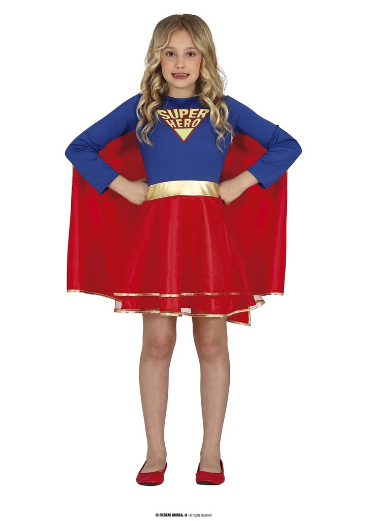 Super Hero Girl Costume - Age 5 to 6 Years