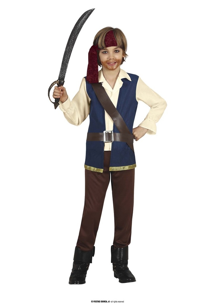 Jack The Pirate Boy Costume - Age 5 to 6 Years