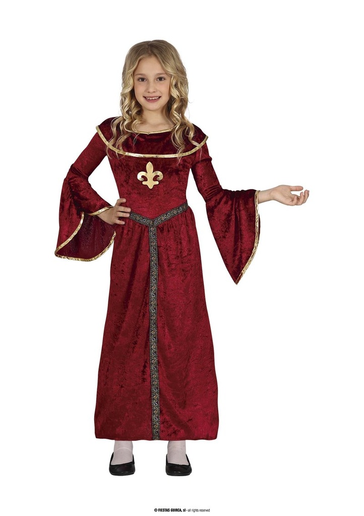 Medieval Princess Girl Costume - Age 10 to 12 Years