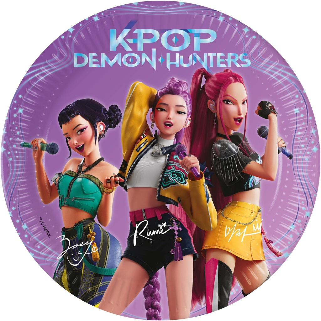 K-Pop Demon Hunters Paper Plates 20cm - 8pk