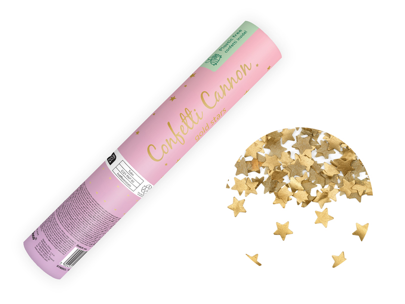 [TUKSU20-019] Confetti Cannon Golden Stars 20cm (Tissue Paper)