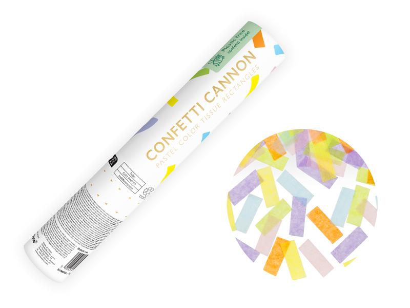 [TUKN20-000P] Confetti Cannon Pastel Strips 20cm (Tissue Paper)