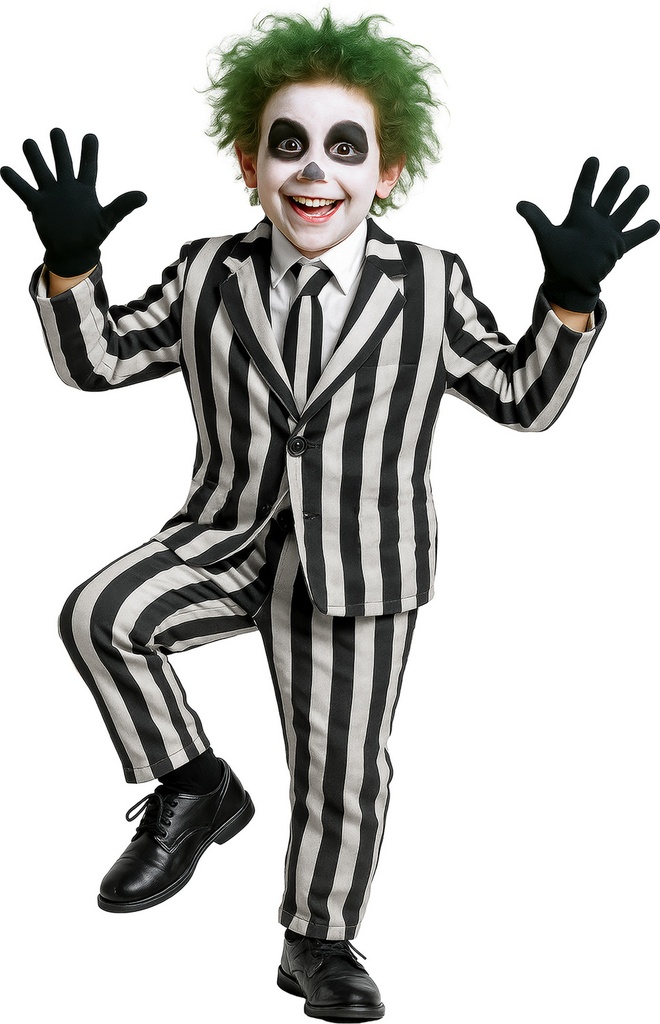 Beetlejuice Ghost Skeleton Boy Costume - Age 10 to 12 Years