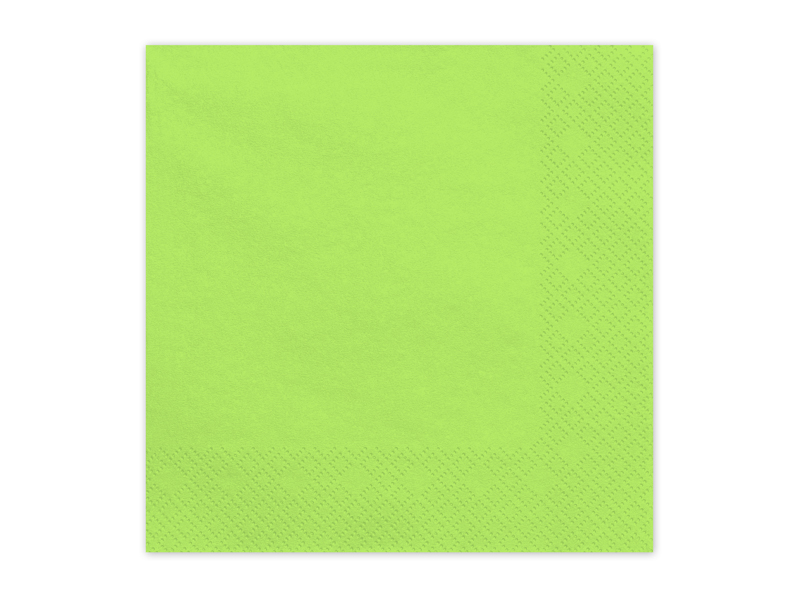 Paper Napkins Light Green 33x33cm - 20pk