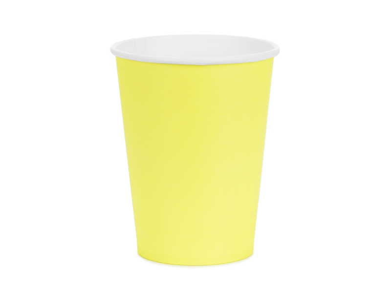 [KPP90-084-EU2] Paper Cups Yellow 250ml - 6pk