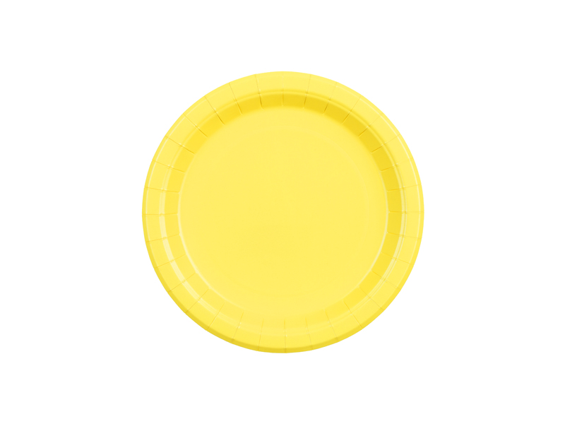 Paper Plates Yellow 18cm - 6pk