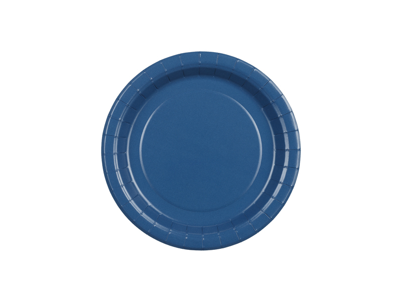 Paper Plates Dark Blue 18cm - 6pk