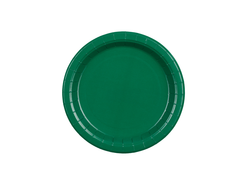 Paper Plates Dark Green 18cm - 6pk