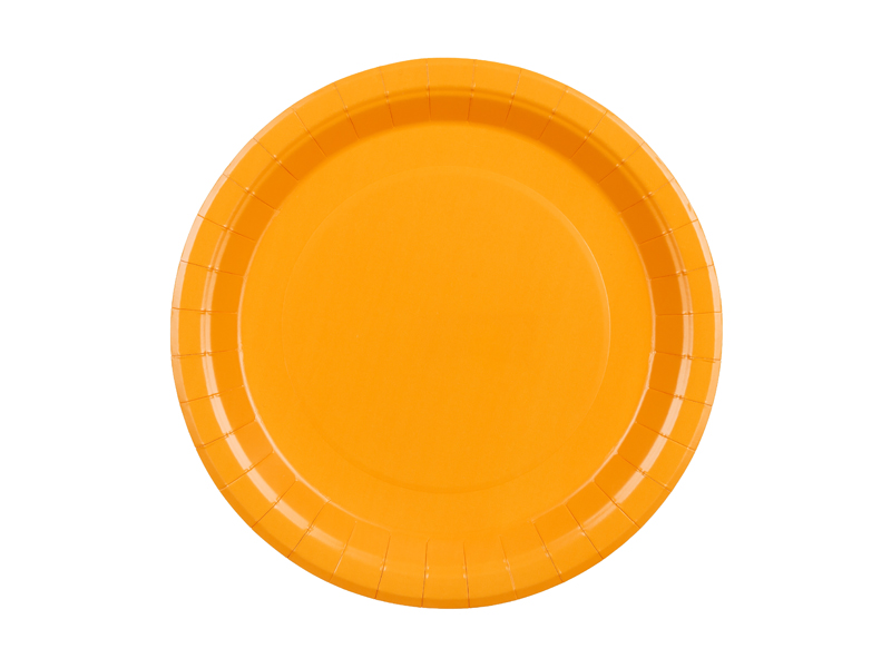 Paper Plates Light Orange 23cm - 6pk