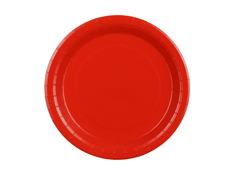 Paper Plates Red 23cm - 6pk