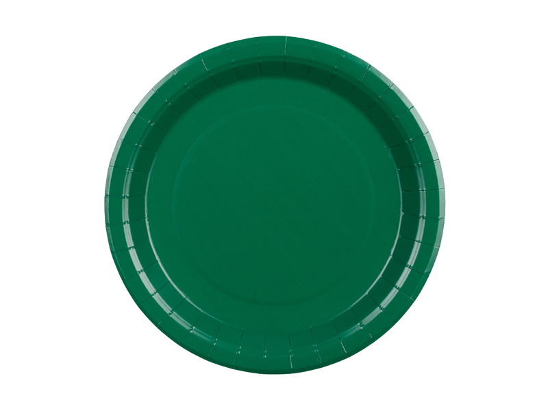 Paper Plates Dark Green 23cm - 6pk