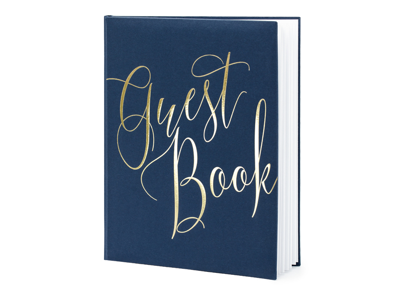 Guest Book 20x24.5cm Navy Blue 22 Pages